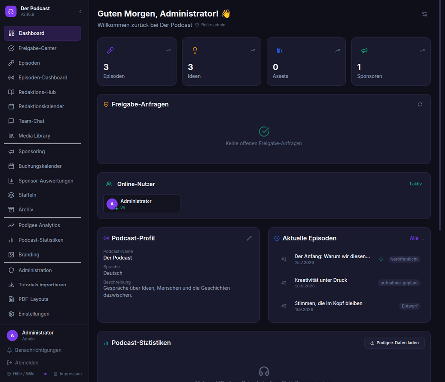 PodCore Dashboard